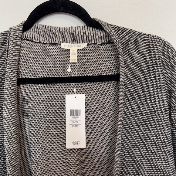 NWT Eileen Fisher Cascade Cardigan Size XL Color Grey - Picture 3 of 6